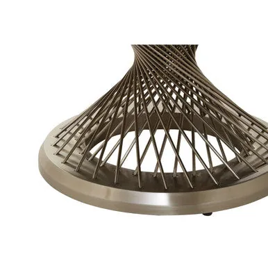Black Tempered Glass Top Coffee Table With Silver Base, Anzio