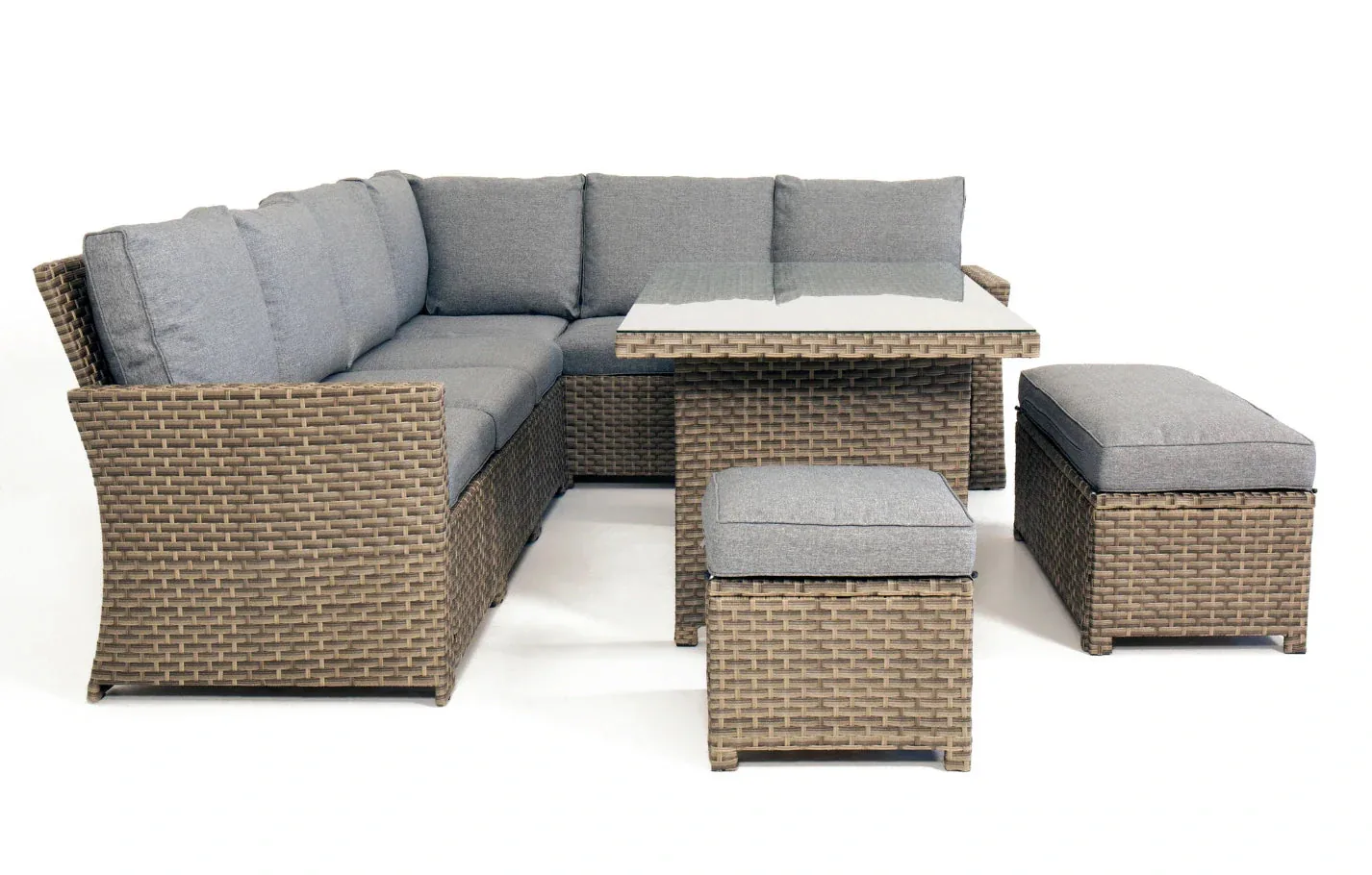 Palma Grey Rattan Garden Lounge Set, Cover and Cushion Box Bundle
