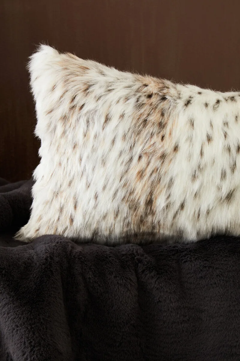 Bosie Lamina Animal Print Rectangular Fur Cushion