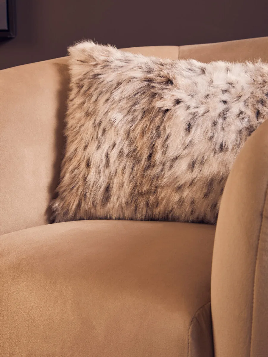 Bosie Lamina Animal Print Rectangular Fur Cushion