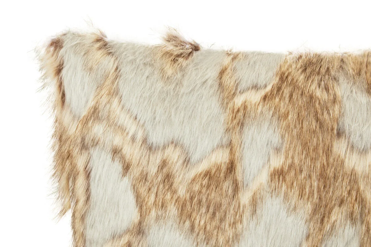 Bosie Lamina Grey & Natural Fur Cushion