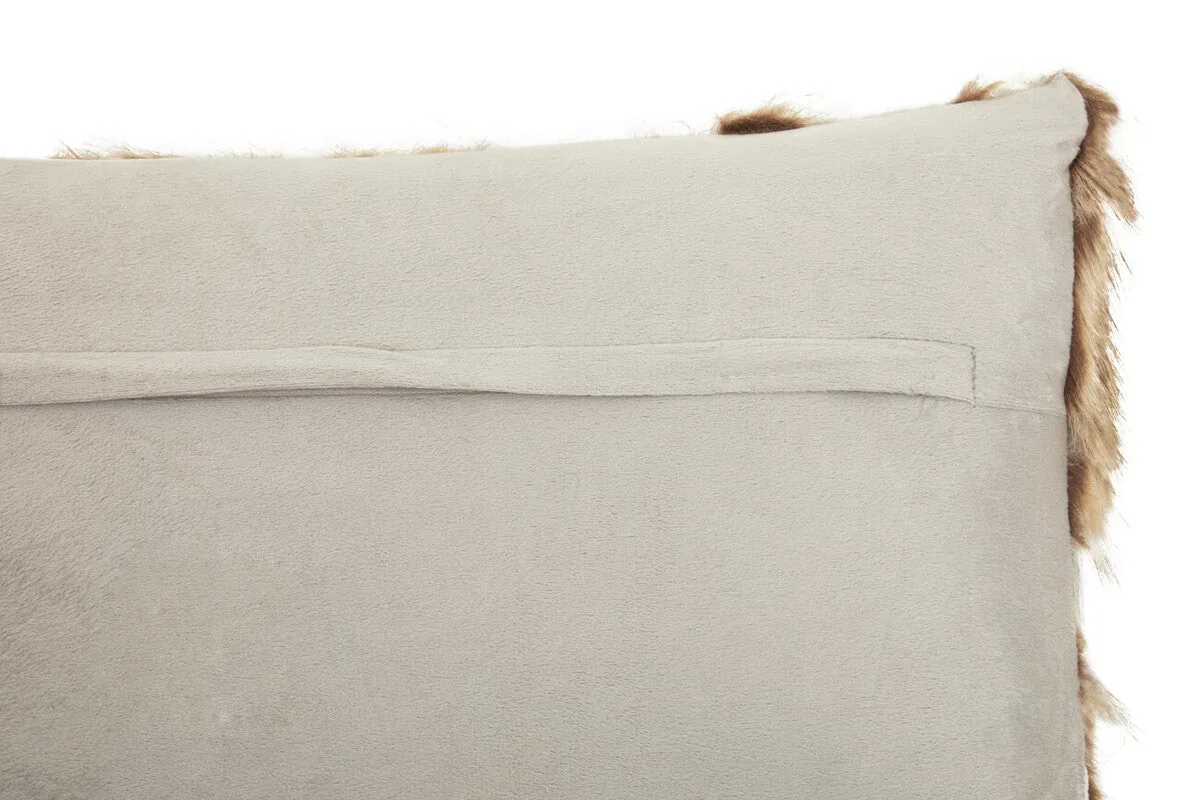 Bosie Lamina Grey & Natural Fur Cushion