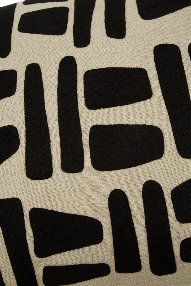 Bosie Ozella Natural & Black Square Cushion