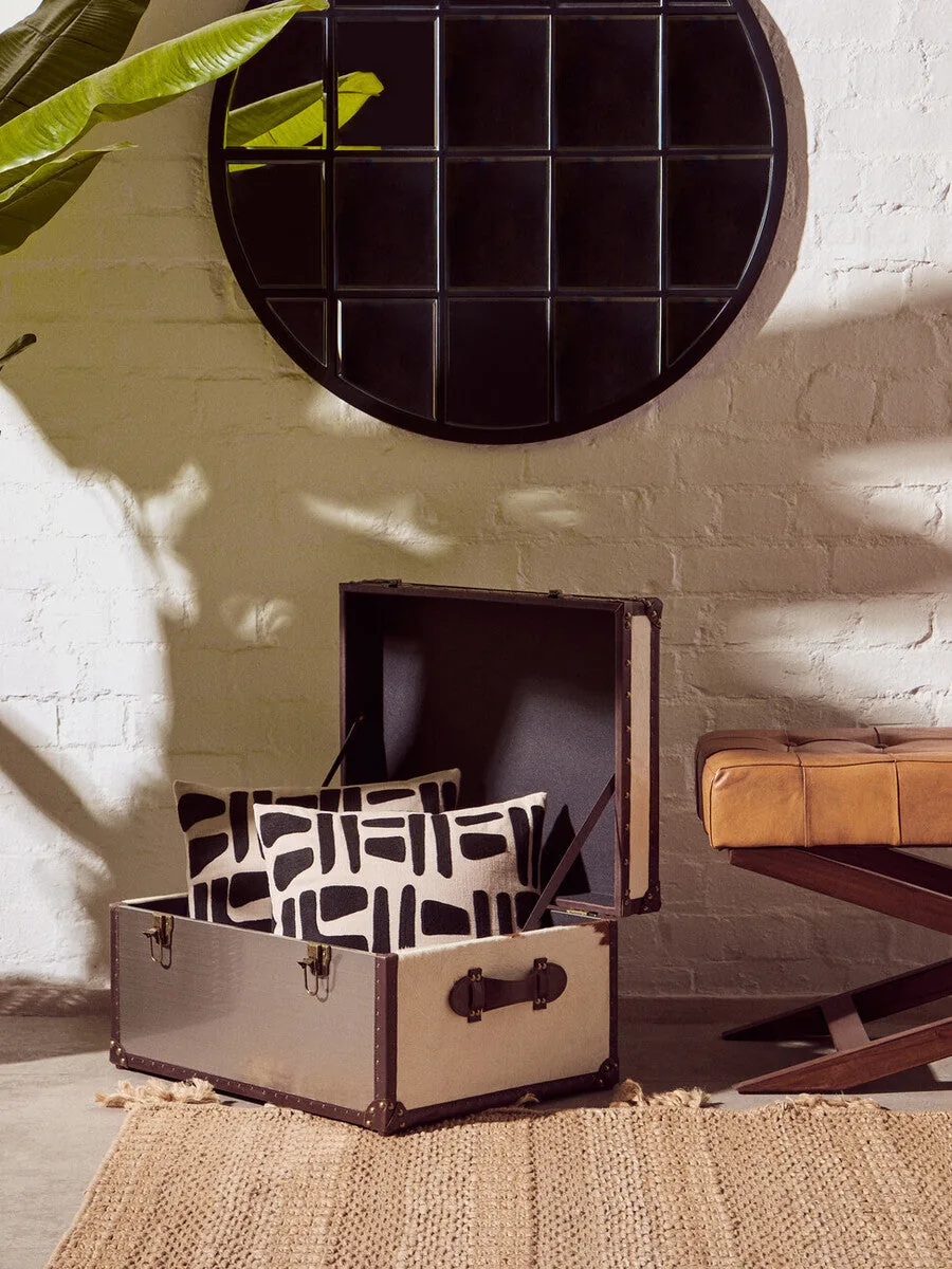 Bosie Ozella Natural & Black Square Cushion