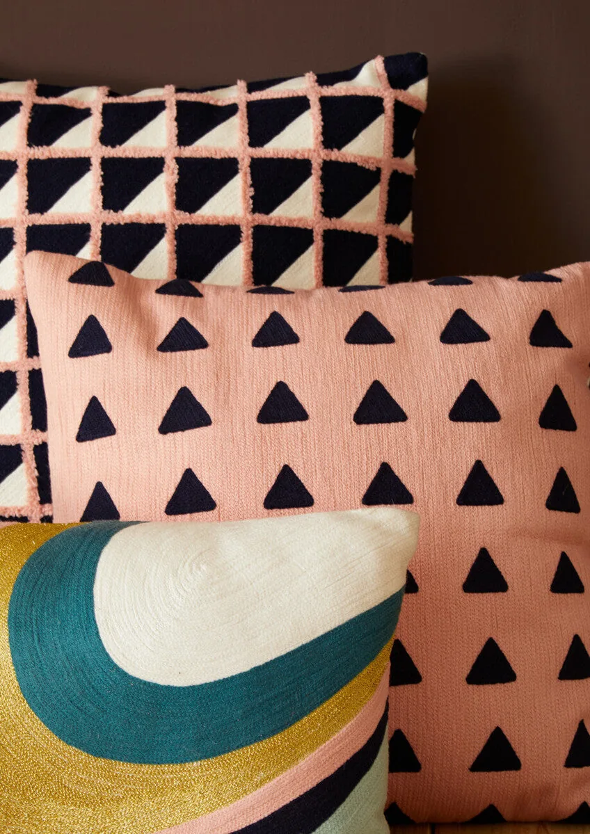 Bosie Ozella Curved Stripes Embroidered Cushion