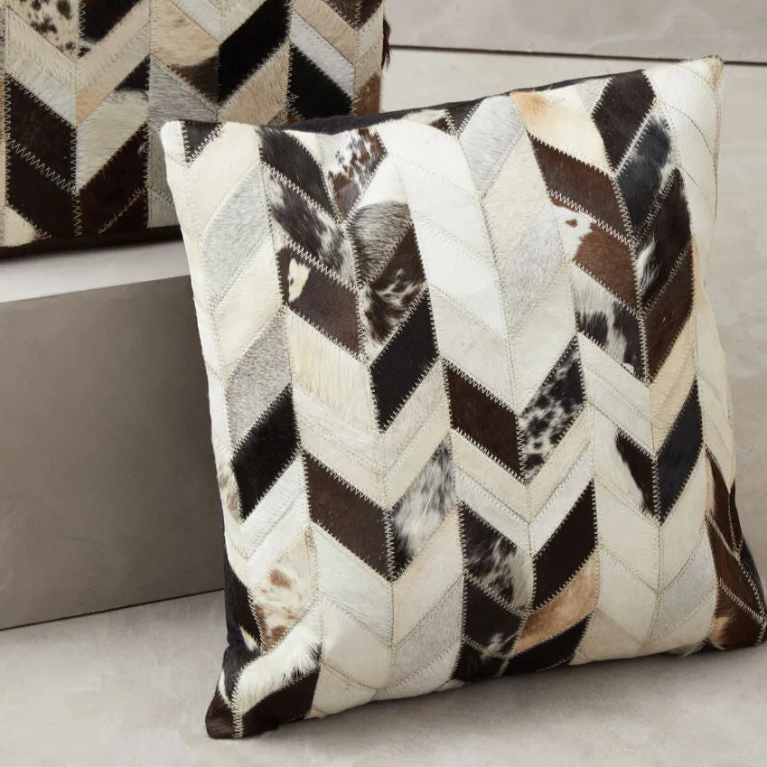 Bosie Safira Black & White Patchwork Cushion Cover