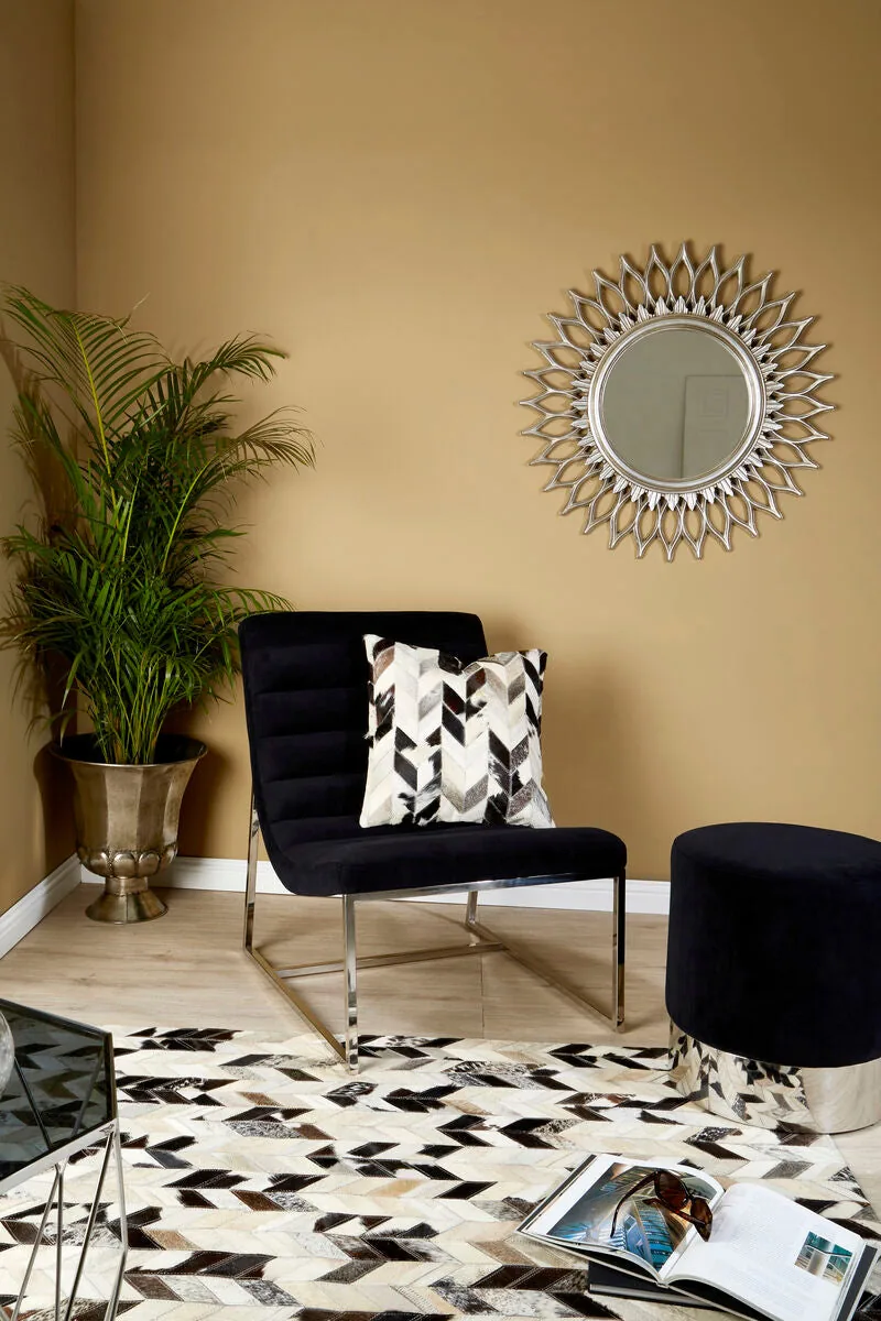 Bosie Safira Black & White Patchwork Cushion Cover