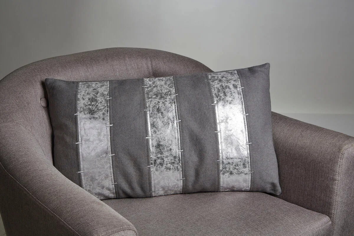 Bosie Kensington Townhouse Grey & Silver Cushion