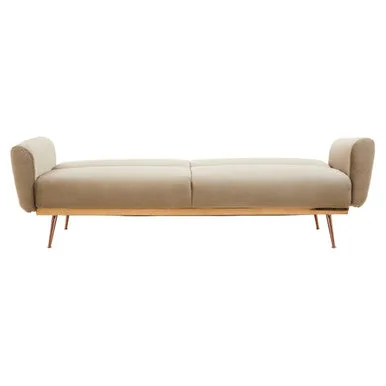 Mink Velvet Sofa Bed, Hatton