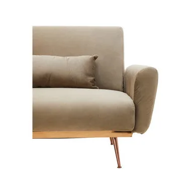 Mink Velvet Sofa Bed, Hatton