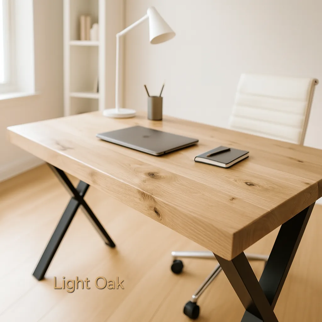 Study Desk / Table With X Cross Metal Legs