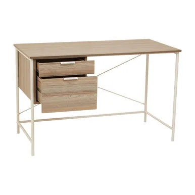 Bradbury Light Oak Veneer Desk With Drawers