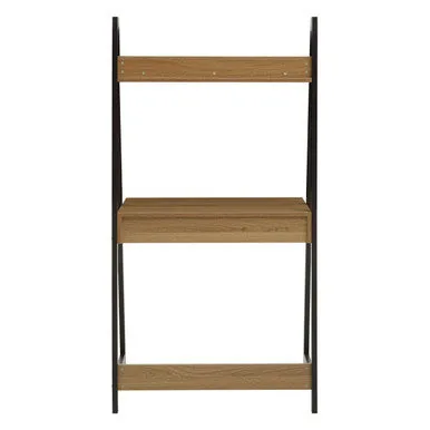 Bradbury Natural Oak Desk With Metal Frame