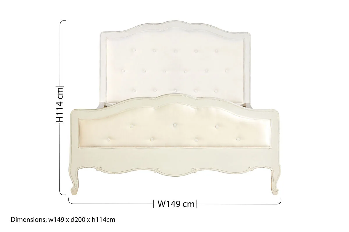 Loire White Double Bed