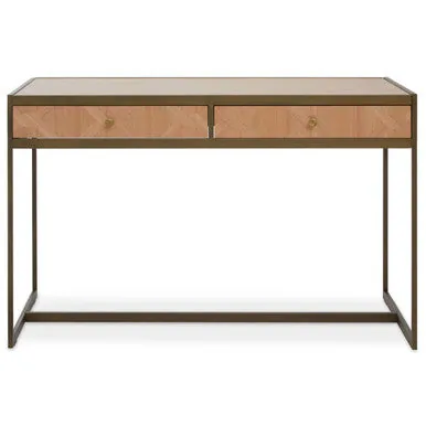 Grenoble Oak Veneer 2 Drawer Desk