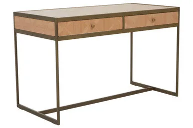 Grenoble Oak Veneer 2 Drawer Desk