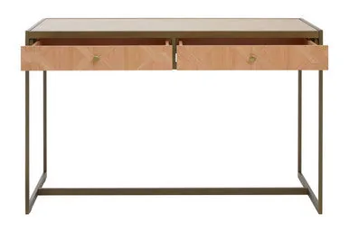 Grenoble Oak Veneer 2 Drawer Desk