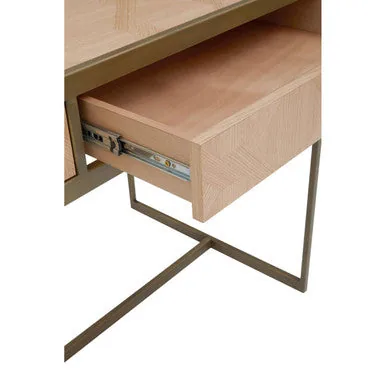 Grenoble Oak Veneer 2 Drawer Desk