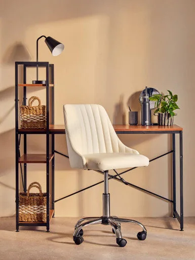 Laxton Red Pomelo Desk With Shelves