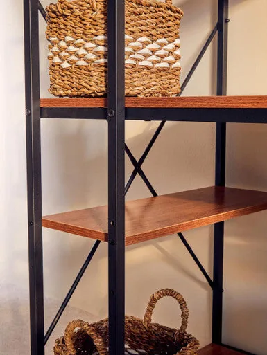 Laxton Red Pomelo Desk With Shelves
