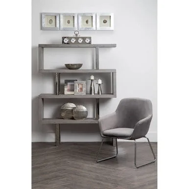 Stockholm Grey Velvet Dining Chair With Chrome Legs