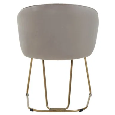 Veneto Mink Velvet Curved Dining Chair