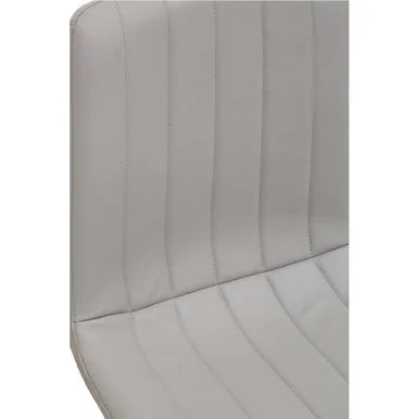 Tiana Set Of 4 Light Grey Leather Dining Chairs