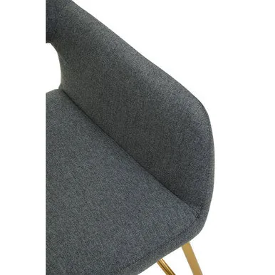 Stockholm Grey & Gold Dining Chair