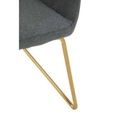 Stockholm Grey & Gold Dining Chair