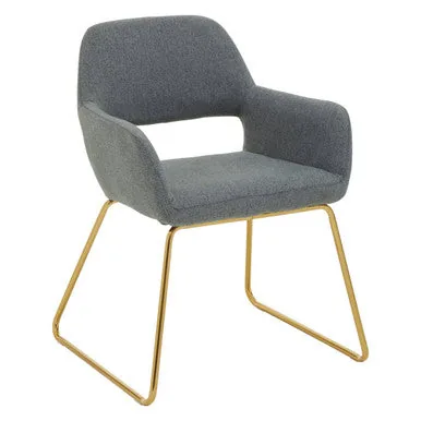 Stockholm Grey & Gold Dining Chair