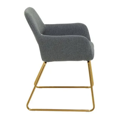 Stockholm Grey & Gold Dining Chair