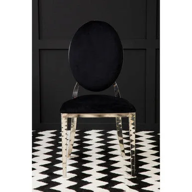 Sarita Stackable Silver Dining Chair