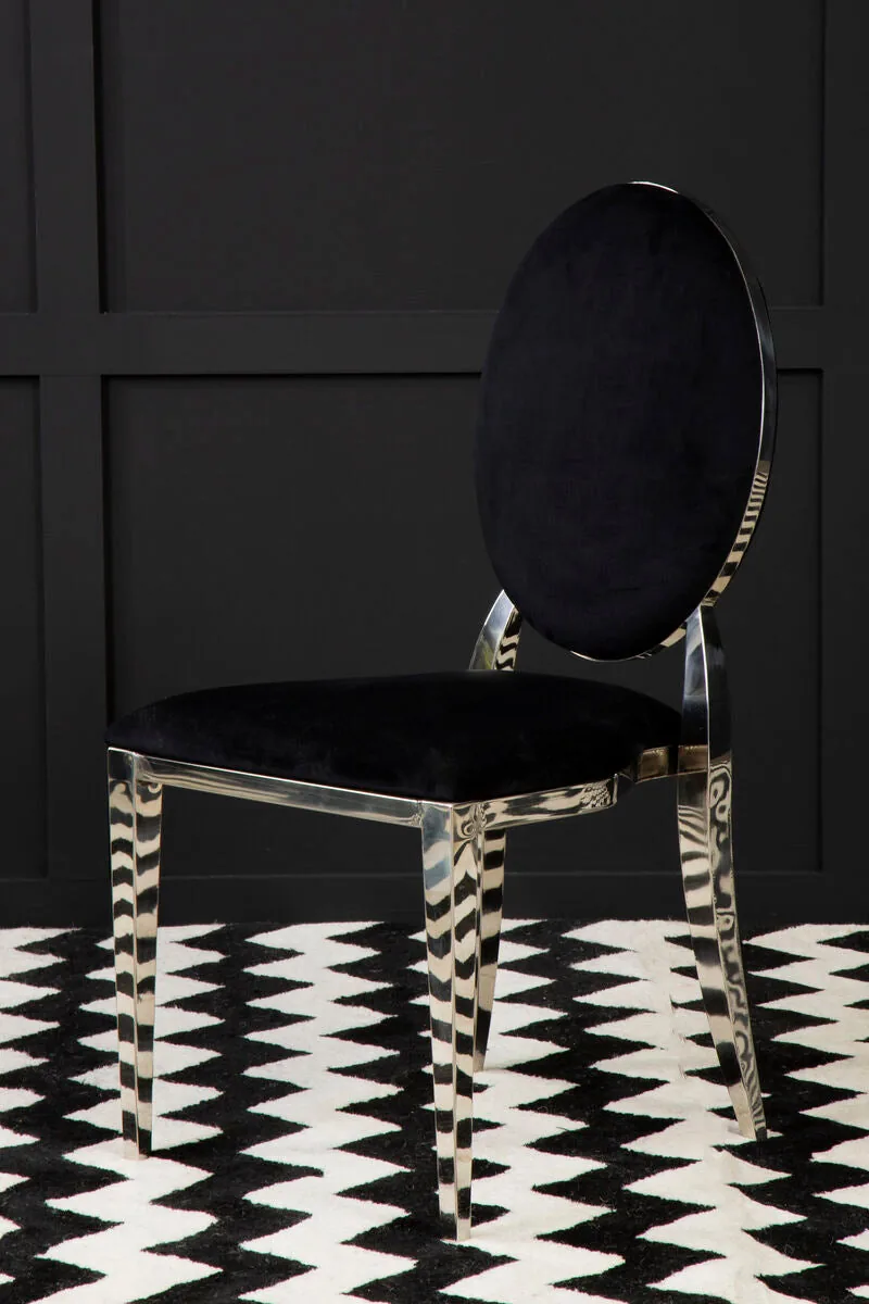 Sarita Stackable Silver Dining Chair