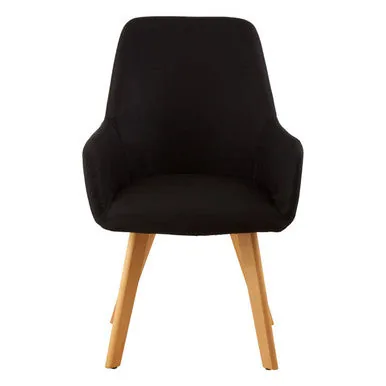 Stockholm Black Dining Chair With Angular Legs