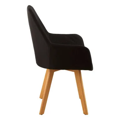 Stockholm Black Dining Chair With Angular Legs