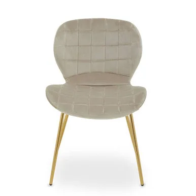 Warton Mink Velvet Dining Chair