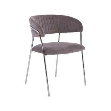 Tamzin Mink Channel Chrome Dining Chair