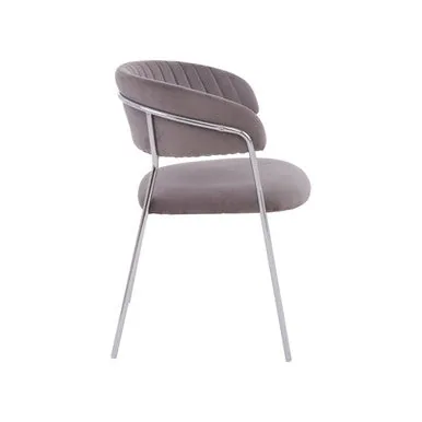 Tamzin Mink Channel Chrome Dining Chair
