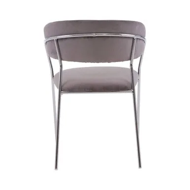 Tamzin Mink Channel Chrome Dining Chair