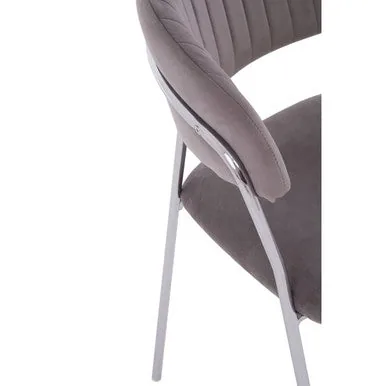Tamzin Mink Channel Chrome Dining Chair