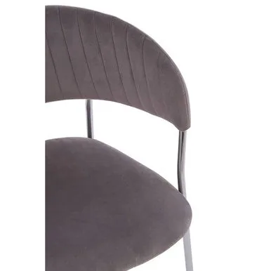 Tamzin Mink Channel Chrome Dining Chair