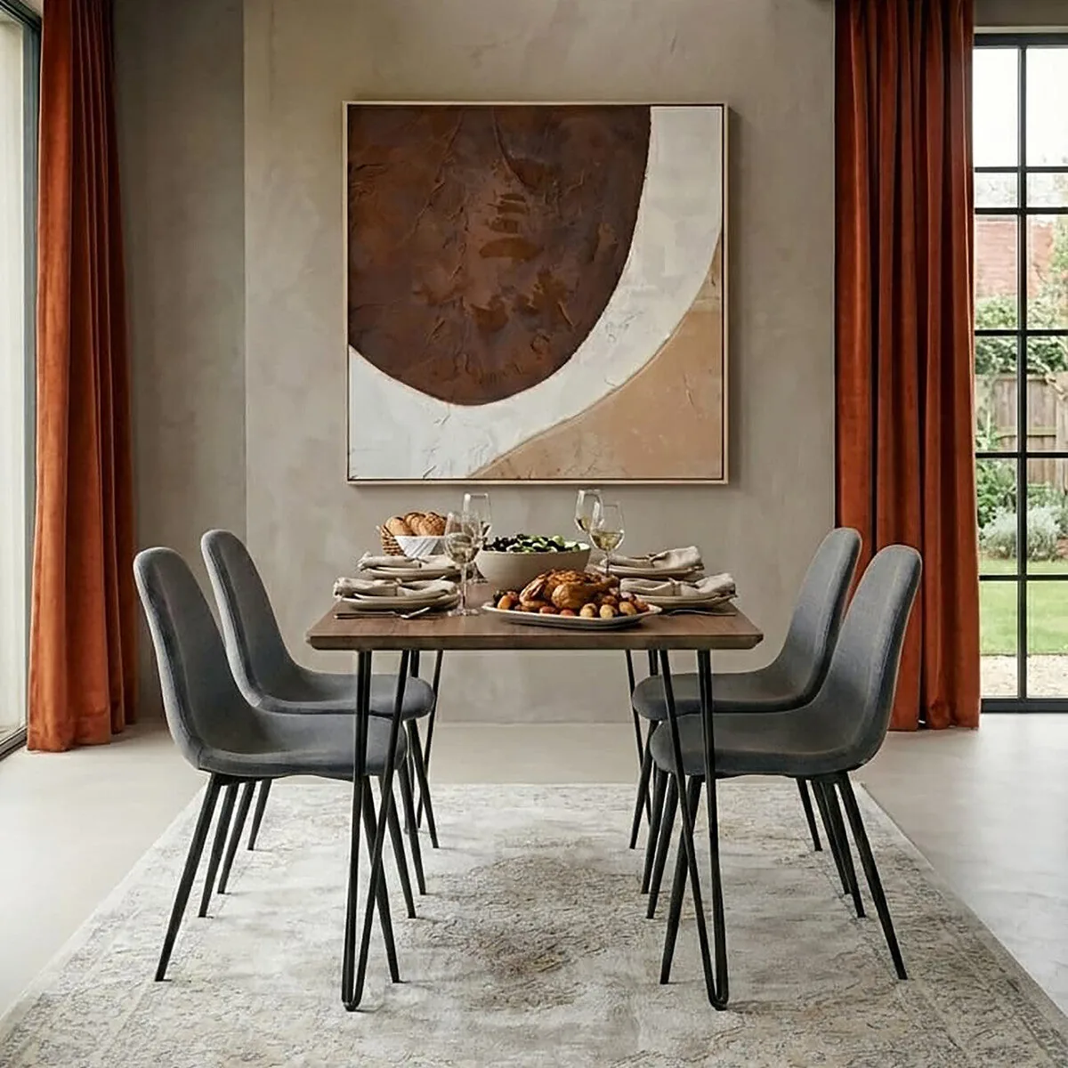 Salford Grey Fabric Dining Chair