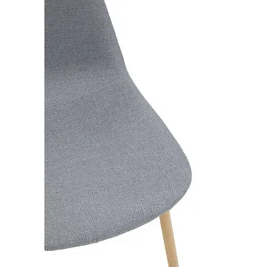 Salford Grey Dining Chair With Wood Legs