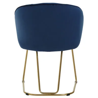 Veneto Midnight Velvet Curved Dining Chair