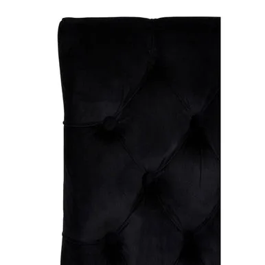 Kensington Townhouse Black Buttoned Dining Chair With Antique Legs