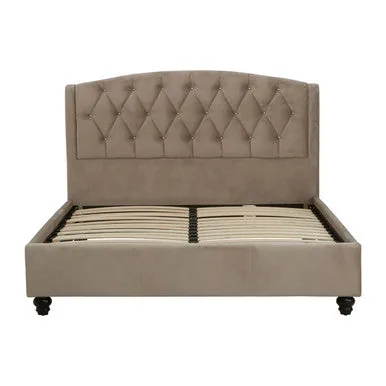 Josephine Mink Brushed Velvet Double Bed