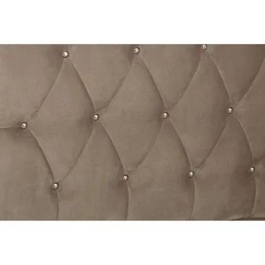 Josephine Mink Brushed Velvet Double Bed