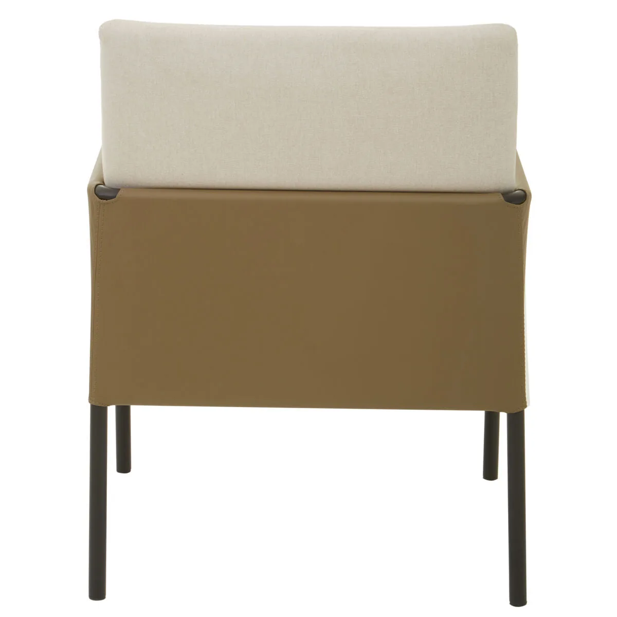 Gildenwhite Fabric & Brown Leather Dining Chair