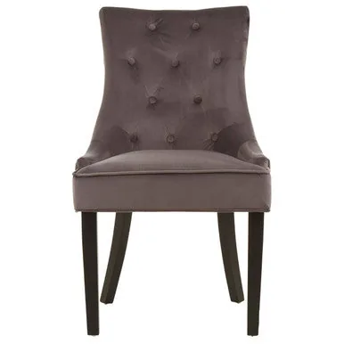 Daxton Storm Grey Velvet Dining Chair