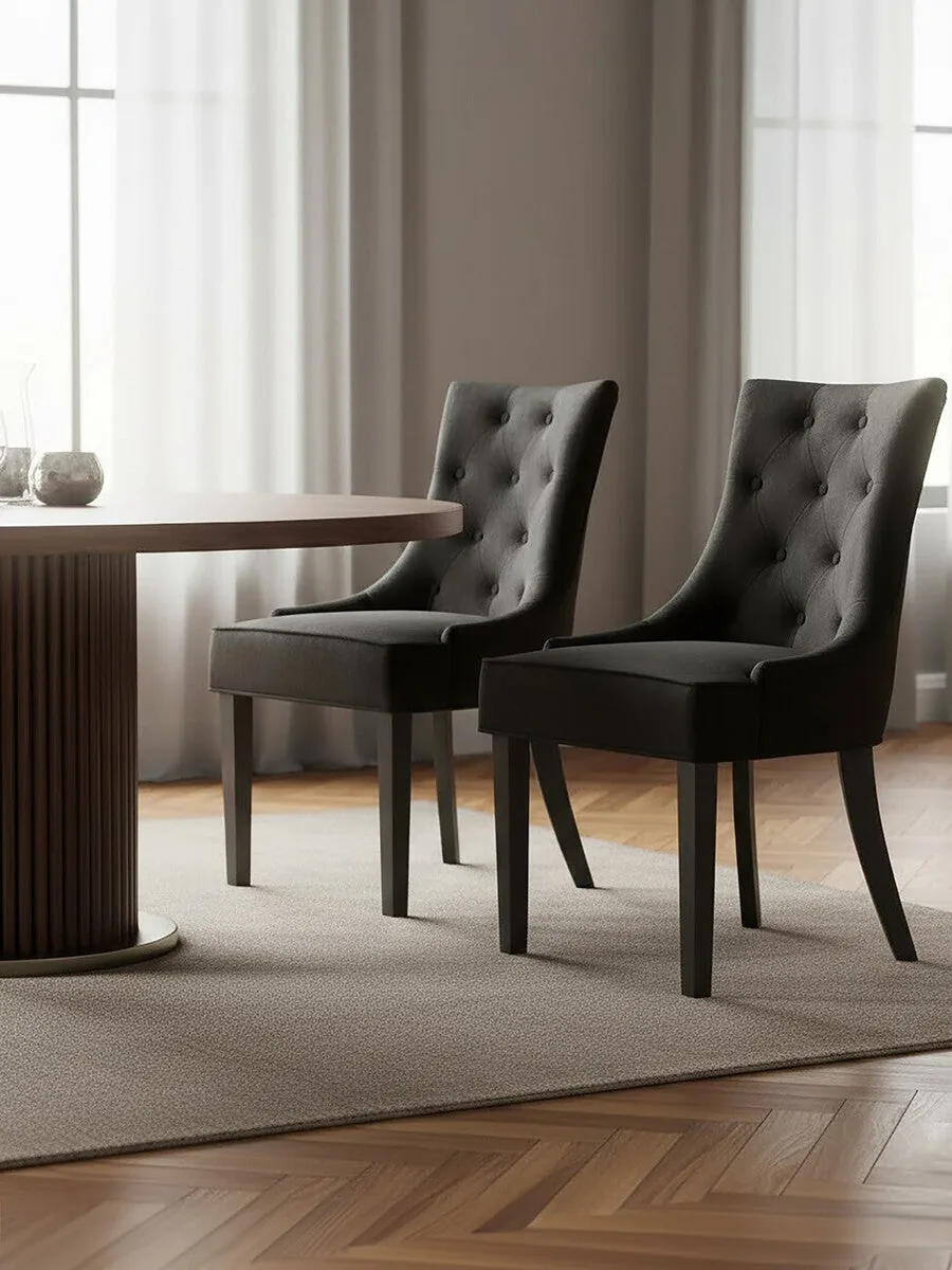 Daxton Black Velvet Dining Chair